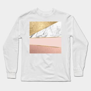 Spliced classic gold marble Long Sleeve T-Shirt